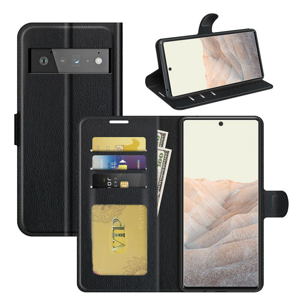 Leather Folio Wallet Case for Google Pixel 6 Pro Leather Folio Wallet Case for Google Pixel 6 Pro